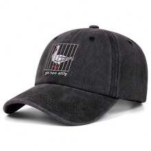 1pc Cute Silly Goose Embroidered Couple Baseball Cap, Unisex Outdoor Sun Hat, Fashionable Versatile Snapback - Multicolor - View 11