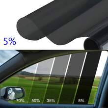 Car Window Film, Sunscreen Insulation Tint For Sedan, RV, Truck, Black Privacy Self-Adhesive Front Windshield Heat Insulation Film - A - View 13