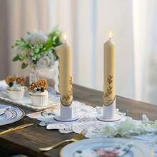 Romadedi Candle Holder Communion Candle Communion Decoration – 4 Cm Metal Candle Holder For Christening Candle Baptism Candle Holder Baptism Candle Holder Taper Candle Candles White - Multicolor - View 5