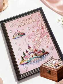 1pc DIY Pearl Painting, 5D Hand-Applied Diamond Painting Set, Frameless Art Embroidery Cross-Stitch Diamond Painting, DIY Art Craft Wall Decoration Painting, Special Pearl Diamond Design To Make The Picture More Vivid And Three-Dimensional - Cartoon - View 2