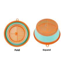 1pc Foldable Food Cover, Fly Proof Meal Tent, Round Plastic Anti-Mosquito Dish Cover - Multicolor - View 14