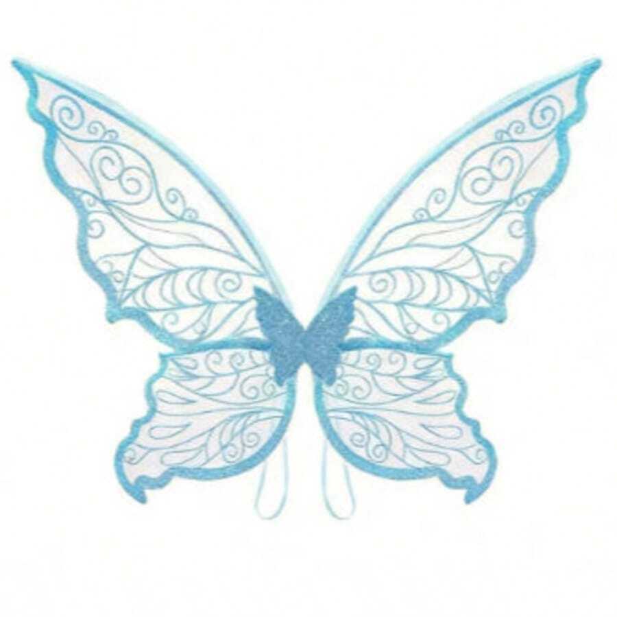 Adult Party Butterfly Wings Performance Props, Holiday Show Fairy Wings New Fabric - Blue - View 1
