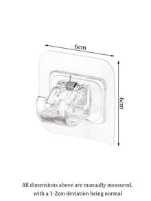 10pcs Curtain Rod Without Drilling, Bracket Without Drilling Curtain Rod Bracket Self-Adhesive Curtain Rod Bracket Nail Free Adjustable Curtain Rod Hook Bathroom Kitchen Bathroom Hotel - Multicolor - View 5