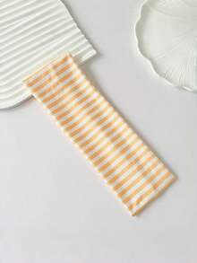 6条装女士优雅甜美条纹印花弹力运动发带，适合日常、健身、跑步、瑜伽等场合，吸汗透气，时尚发饰，波西米亚风发带，优雅（印花工艺，轻微色差属正常现象）夏季度假波西米亚风配饰 - 多色3 - 查看 4