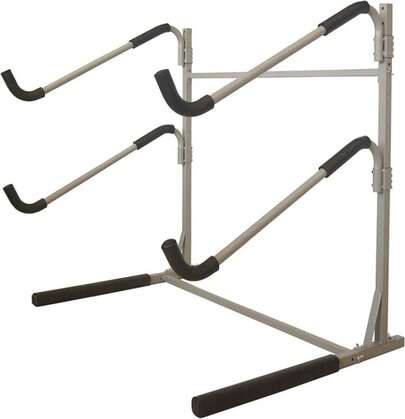 SPAREHAND ShowCase3 SUP Storage Rack - Silver Freestanding Kayak Storage Rack With 100 Lbs. Weight Capacity - Tools Free Rack System For Surfboard, Sups &Amp; Paddleboards - Suitable For Indoor &Amp; Outdoor