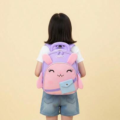 2026 Cute Cartoon Kids Backpack: Pink Lion & Puppy Design For School & Travel Adorable Plush Pendant School Bag: Lightweight Multi-Pocket Backpack For Girls, Ideal Holiday Gift Kawaii Cartoon Toddler Backpack: Color Block Design With Plush Charm, Perfect For Preschool New Arrival Cute Kids Schoolbag: Lion & Puppy Print, Great Gift For Little Girls & Teachers' Favorite Chic Cartoon Backpack For Kids: Lightweight & Durable, Perfect For School, Travel & Daily Use