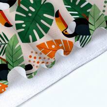 1pc Toucan Tropical Leaf Beach Towel, Super Soft Microfiber Extra Large Beach Blanket, Super Absorbent Bath Towel, Suitable For Travel, Pool, Diving, Surfing, Yoga, Camping, Available In Multiple Sizes, Beach Accessories For Beach, Pool, Travel, Camping, Yoga - Birds - View 10