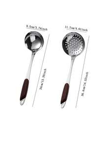 4pcs/6pcs Imitation Peachwood Kitchen Utensil Set, Non-Stick Spatula, Spoon, Ladle, Cooking Tools For Home Use - Silver - View 9