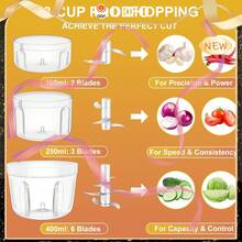 100250400ML Mini Food Chopper Blender Processor For Nut Vegetable Fruit Food From Ddf The Best Price - Fp221s - View 4