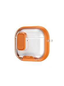 Fashion Business Bracket Suitable Compatible With Apple Bluetooth Earphones 4 Active Noise Cancelling Protective Case With Lock Clasp, Pro 3/2 2nd Generation Protective Shell Anti-Open Cover Earphone Case Full Protective Anti-Fall Earphone Cover - Black - View 6