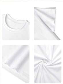 Boys' Cotton Round Neck T-Shirt, Casual And Comfortable Spring And Summer Short-Sleeved Printed Top - 白色 - 查看 4