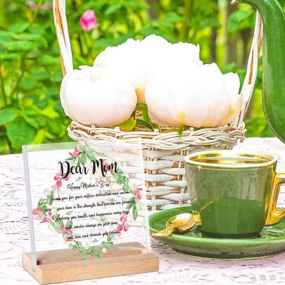 Acrylic Text Tabletop Decor, Mother's Day Theme Decoration For Party Scene