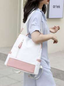 New Chinese Style Butterfly Print Sweet Women Backpack, Fashion, Suitable For Students, Commuting, Minimalist Outdoor Anti-Theft Waterproof Travel Multifunctional Bag - Pink - View 5