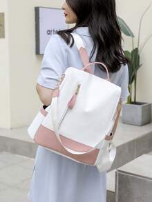 New Chinese Style Butterfly Print Sweet Women Backpack, Fashion, Suitable For Students, Commuting, Minimalist Outdoor Anti-Theft Waterproof Travel Multifunctional Bag - Pink - View 3