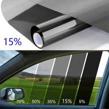 Car Window Film, Sunscreen Insulation Tint For Sedan, RV, Truck, Black Privacy Self-Adhesive Front Windshield Heat Insulation Film - A - View 15