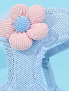 1pc Adjustable Bow Tie Rabbit Leash, Cute Bear Ear Rabbit Harness Leash, Suitable For Small Pets And Rabbits, Small Animal Collar And Leash, Harness Style Leash With Leash, Adjustable Leash - Multicolor - View 7