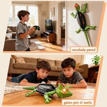 Juguete De Gecko Rc Trepa Paredes Con Control Remoto Para Niño - Azul - Ver 4