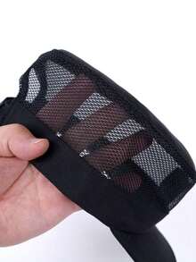 1pc Polyester Mesh Security Guard Cap, Adjustable Brim Hat For Duty, Guard, Security Work - A - View 8