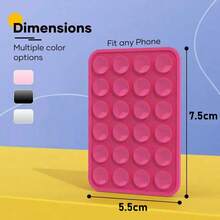 1-4pcs Reusable Double-Sided Suction Cups, 24 Small Suction Cups Non-Slip Silicone Pads, Silicone Suction Cup Phone Stand, Waterproof Adhesive Stand Suitable For Most Phones, Universal Phone Ring Holder, Suitable For Selfie And Video, With Strong Adhesive Installation Accessories - Multicolor - View 4