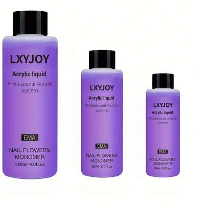 30ml/60ml/120ml Líquido Monómero Acrílico - Líquido Monómero Acrílico Profesional, Líquido de Extensión de Uñas, Kit de Sistema de Uñas, Secado Rápido, Extensión de Uñas Acrílicas, Pincel de Uñas Acrílicas, Kit de Sistema de Uñas, Extensión de Uñas Acrílicas, Secado Rápido, Adecuado para Principiantes DIY en el Hogar y Uso Profesional en Salón de Uñas, Pegatinas de Uñas Acrílicas