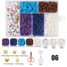 1620 Pcs Clay Beads, String Beads For Jewelry Making, Heishi String Friendship Bracelet Making Set With Pendant Letter Gold Beads, Lady Party Birthday Gift (6mm) - Multicolor - View 6