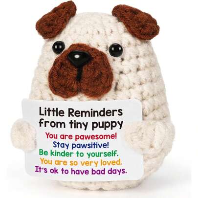 1pcLodeskee Inspirational Decorative Positive Affirmation For Mental Health Decorative Sign, Encouraging Crochet Gifts For Female Friends And Teenagers, Emotional Reminder Supportive Small Decorations