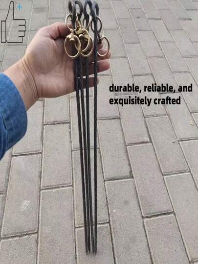 宠物防走失地钉，牲畜养殖防逃跑地钉，耐用帐篷地钉 - 防风涂层金属锥，适用于露营、遮阳和宠物围栏，坚固的户外固定 - 牢固的土壤固定设计，便携式支撑杆