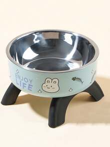 1pc Pet Elevated Feeding Bowl, Anti-Slip Anti-Spill Cat Dog Food Dish - 300ml - View 12