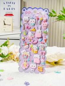 Cute Soft 3D Bubble Stickers, Can Relieve Children's Stress, Suitable For Squeezing Little Rabbits, Handmade 3D Phone Decoration Stickers - Multicolor - View 11