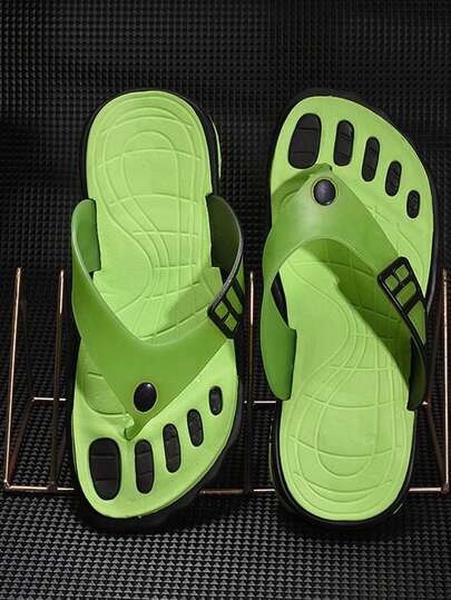 Men's Summer Elevator Slippers, Flip Flops, Slip-On Casual Shoes, Thick Sole Beach Sandals