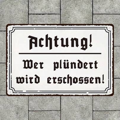 1pc DekoDrom Frameless PVC Plastic Sign, 20x30cm, Vintage German Warning Notice, Suitable For Home, Garden And Bar Decor, No Power Needed, Versatile For Holidays