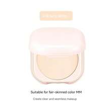Polvo fijador para Control de aceite, ajuste de maquillaje, brillo, tono de piel, polvo fijador con espejo, polvo de maquillaje portátil compacto - Blanco marfil - Ver 5