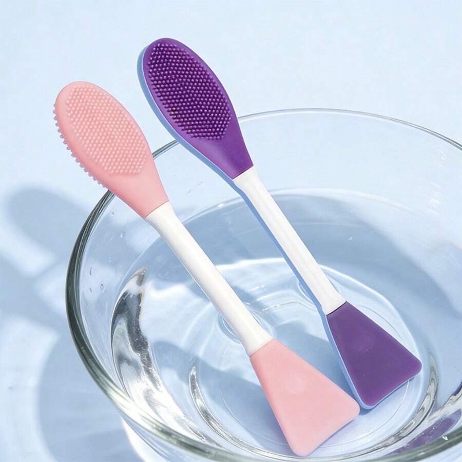 硅胶美容护肤刷，专为面部清洁、去角质和去除黑头而设计，适合专业化妆师和家庭使用。 - 彩色 - 查看 1