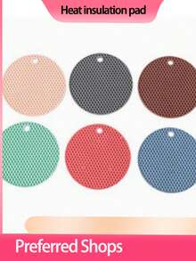 Heat Resistant Insulation Pad/Mat, Multi-Functional Silicone Insulation Pad, Microwave Oven Mat, Kitchen Trivet, Hot Plate Mat, Placemat, Suitable For Hot Pot Utensils, Bowls, Plates, Kitchen Countertop. Washable Silicone Mat - Multicolor - View 1
