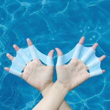2个装硅胶男女成人自由泳划船掌垫手扑训练器游泳装备 - A - 查看 3