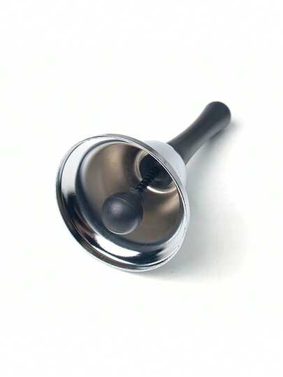 1 pieza Campana de mano de metal vintage, sonido de timbre fuerte, campana de llamada portátil para mesilla, adecuada para maestros, mascotas, decoración colgante del árbol de Navidad, campana de servicio de cena