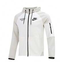 Nike Training/Casual Zip-Up Hooded Jacket, Unisex, White/Grey - White Gray - View 7