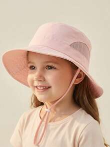 1-3Y3-6Y6-10Y Kids' Bucket Hat Summer Outdoor Sun Protection UV-Blocking Mesh Breathable Quick-Dry Sun Hat Beach Hat - 1PC - View 18