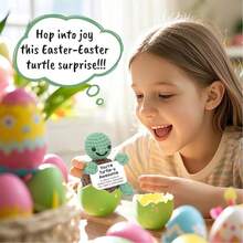 1件装迷你趣味乌龟复活节篮子必备儿童复活节礼物、青少年男孩生日礼物、女士和男士母亲节毕业教师节礼物，以及对乌龟的积极情感。 - 彩色 - 查看 5