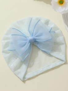 4件套婴儿蕾丝蝴蝶结透气甜美公主风头饰，适合洗礼、生日派对和春夏穿着 - 彩色 - 查看 8
