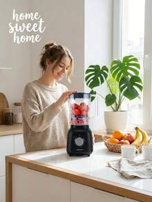 Licuadora y molinillo 2 en 1, licuadora eléctrica totalmente automática de acero inoxidable para uso doméstico, de gran capacidad, con cuchillas de acero inoxidable y vaso de alta dureza - Tipo de Enchufe A Japonés (100V) - Ver 2