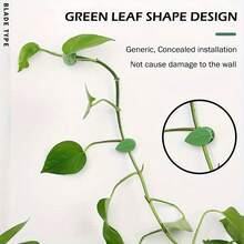 22pcs Seamless Green Plant Fixator | Household Wall Climbing Buckles, Green Ivy And Watermelon Vine Climbing Artifact, Plastic Material - A - View 1