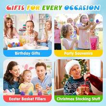 Fidget-Spielzeug weicher Stressball zum Drücken, geeignet für Kinder und Erwachsene, Oster-Ei-Stressball als Party-Mitgebsel, Fidget-Ball, Geburtstagsgeschenk, Füllung für Geschenktüten, Eiswürfel-weicher Drück-Süßigkeitenball, Belohnungsspielzeug für das Klassenzimmer - Verschiedenfarbig - Übersicht 10