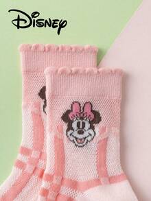 5 đôi/1 gói tất lưới ren họa tiết Công chúa Disney, tất cổ cao thoáng khí dễ thương mùa hè dành cho bé gái và bé trai - Nhiều màu - Xem 7