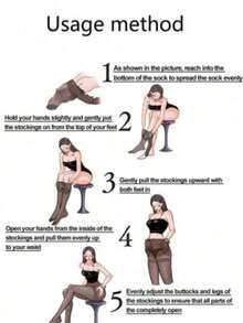 1pc Women's High Elasticity Glossy Silky Pantyhose - Apricot - View 4