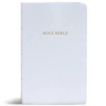 KJV Gift And Award Bible, White Imitation Leather, KJV Holy Bible, Red Letter, Pure Cambridge Text, Presentation Page, Ribbon Marker, Easy-To-Read Bible MCM Type - Default - View 1