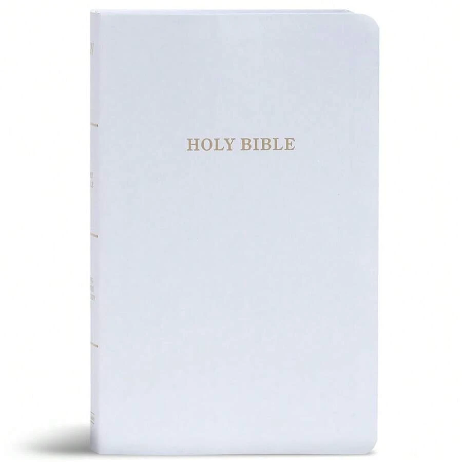KJV Gift And Award Bible, White Imitation Leather, KJV Holy Bible, Red Letter, Pure Cambridge Text, Presentation Page, Ribbon Marker, Easy-To-Read Bible MCM Type - Default - View 1