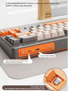 M68 无线蓝牙三模式机械键盘，配备游戏/办公静音 PBT 键帽，赠送 Wolf - 查看 5