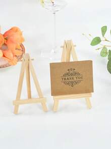 1/3pcs Wooden Easel Frames, Wedding Table Number Holders, Photo Display Stands, Crafts & Art Supplies, Home Decor, Natural Wood Tripod Easel, Display Stands For Meetings & Weddings, Business Card Holders, Painting Crafts, Mini Easel, Multifunctional Drawing Display Stand - Wood Color - View 8