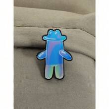 QIHOO Cartoon Bubble Buddy Enamel Pin Classic Anime Character Peripheral Novelty Funny Brooch Lapel Badge Jewelry Gift For Friends - 彩色 - 查看 7